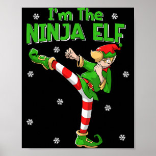 Ninja Elf Karate Taekwondo Vechtkunst MMA Poster