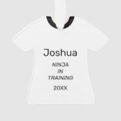 Ninja En Formation Ceinture Orange Personnalisée (dos)