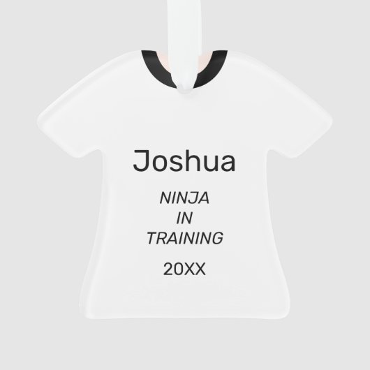 Ninja En Formation Ceinture Orange Personnalisée (dos)