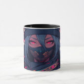Ninja en haar wolven anime kunst mok (Midden)