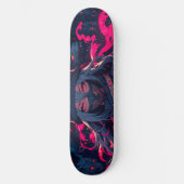 Ninja en haar wolven anime kunst skateboard (Voorkant)