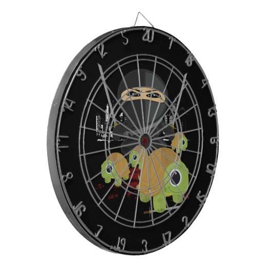 Ninja en Turtles Dartbord (Voorkant Links)