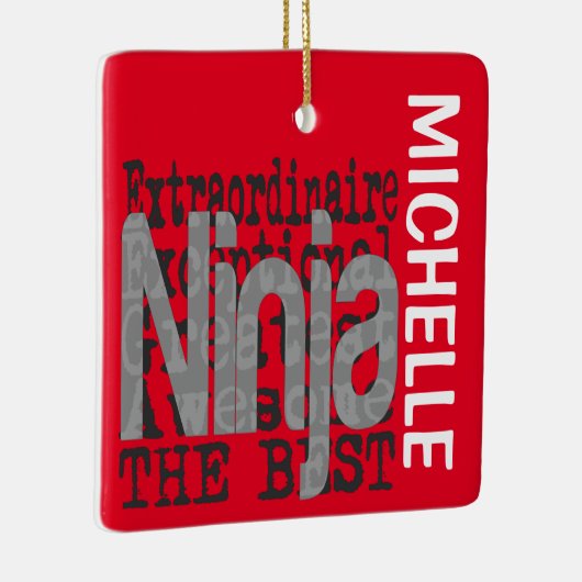 Ninja Extraordinaire CUSTOM Keramisch Ornament (Rechts)