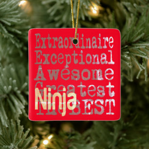 Ninja Extraordinaire Keramisch Ornament