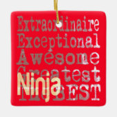 Ninja Extraordinaire Keramisch Ornament (Voorkant)