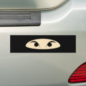 Ninja Face Bumpersticker (Op auto)