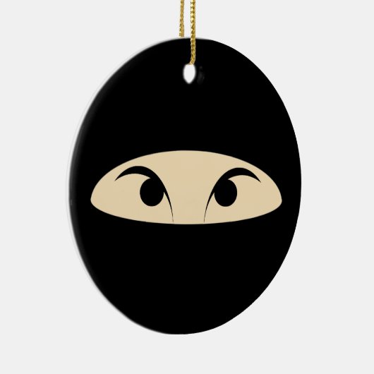 Ninja Face Keramisch Ornament (Rechts)