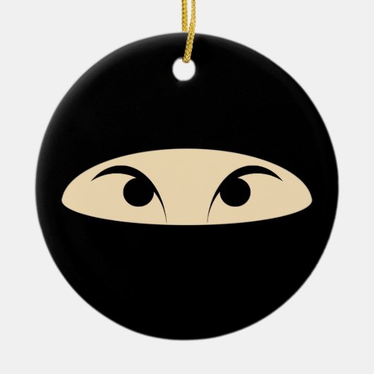 Ninja Face Keramisch Ornament (Voorkant)