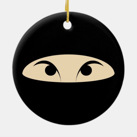 Ninja Face Keramisch Ornament (Achterkant)
