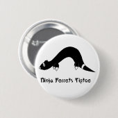 Ninja Ferret White Button (Voorkant /achterkant)
