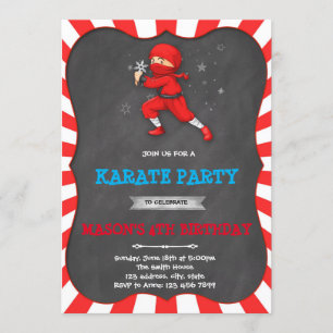Ninja, fête d'anniversaire Invitation