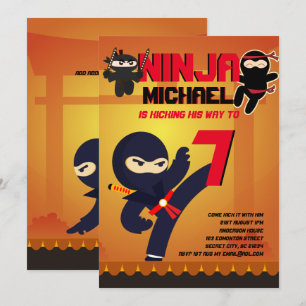 NINJA FILM STER KRIGER Jongens Meisjes Cartoon Fee Kaart
