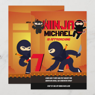 NINJA FILM STER KRUGER Jongens Meisjes Cartoon Fee Kaart
