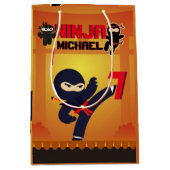 NINJA Film Ster Warrior Trapper Karate Kids Medium Cadeauzakje (Voorkant)