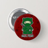 Ninja Frog. In rode Button (Voorkant /achterkant)