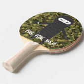 Ninja Funny Smack Talk Fun Camo Tafeltennisbatje (Voorkant Gekanteld)