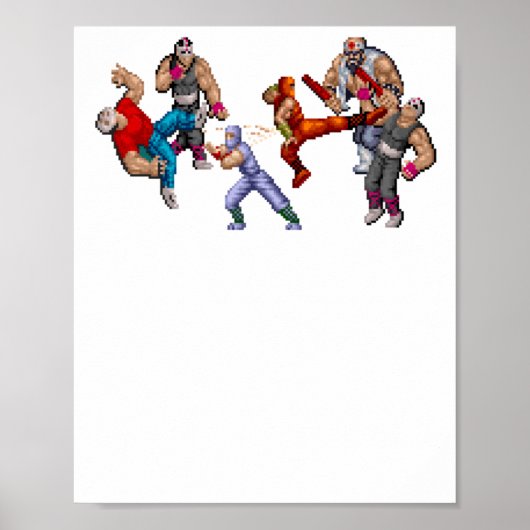 Ninja Gaiden Arcade Brawl Sticker Poster (Voorkant)