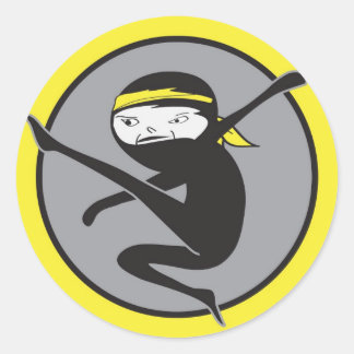 Ninja gele riem Stickers