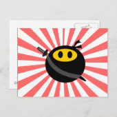 Ninja-gezicht Briefkaart (Voorkant / Achterkant)