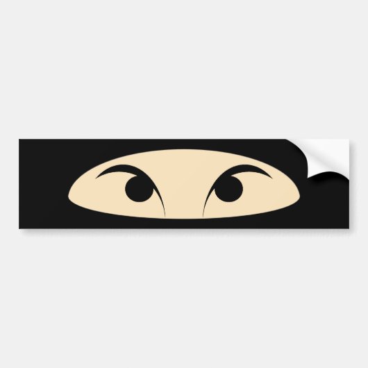 Ninja Gezicht Bumpersticker (Voorkant)