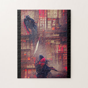 Ninja ghosts fantasy grafische abstracte kunst legpuzzel