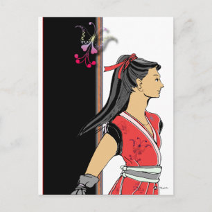 NINJA GIRL BRIEFKAART
