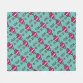 Ninja Girl Fleece Deken (Voorkant (Horizontaal))