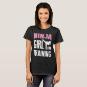Ninja Girl in Training Karate Taekwondo S voor Mei T-shirt (Voorkant volledig)