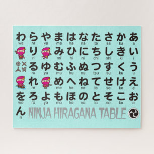 Ninja Girl Japanese Hiragana Table Legpuzzel