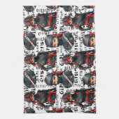 Ninja Girls Anime With Text Pattern Design Theedoek (Verticaal)