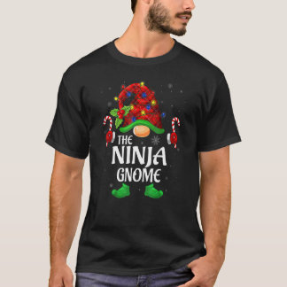 Ninja Gnome Buffalo Red Plaid Matching Family Chri T-shirt