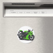 Ninja Green Bike Magneet (Insitu (Vaatwasser))