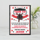Ninja Guerrier Carte de remerciements fête d'anniv (Debout devant)