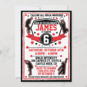 Ninja Guerrier Invitation d'anniversaire / Parkour (Devant)