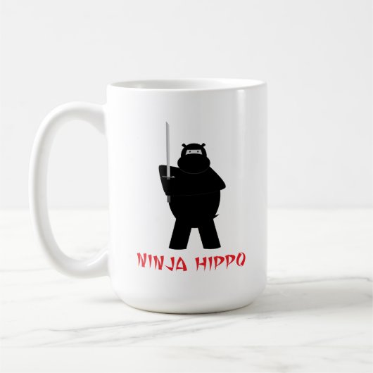 Ninja Hippo Coffee Mok (Links)