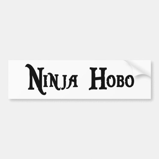 Ninja Hobo Bumpersticker (Voorkant)