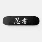 Ninja in de Japanse Kanji Skateboard (Horizontaal)