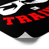 Ninja in het trainen van krijgskunst Karate Poster (Hoek)