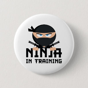 Ninja in opleiding ronde button 5,7 cm