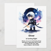 Ninja Invitation d'anniversaire (Devant / Derrière)