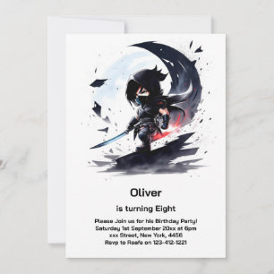 Ninja Invitation d'anniversaire