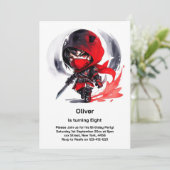 Ninja Invitation d'anniversaire (Debout devant)