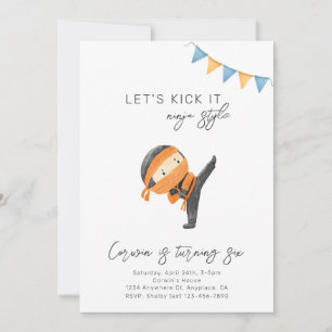 Ninja Invitation d'anniversaire   Ninja Party Invi