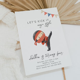 Ninja Invitation d'anniversaire   Ninja Party Invi