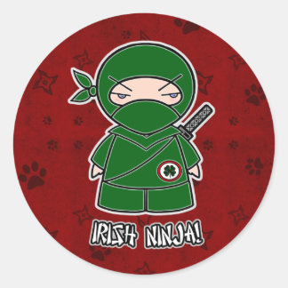 Ninja irlandais ! En Sticker rouge