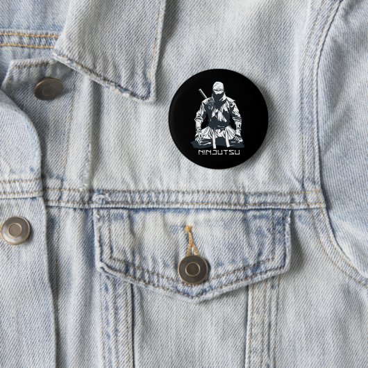 Ninja Japans Ninjutsu Assassin Design Ronde Button 5,7 Cm (In situ)