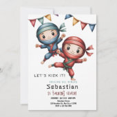 Ninja Karate Birthday Kaart (Voorkant)