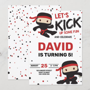 Ninja Karate Boy Verjaardag Martial Arts Kaart