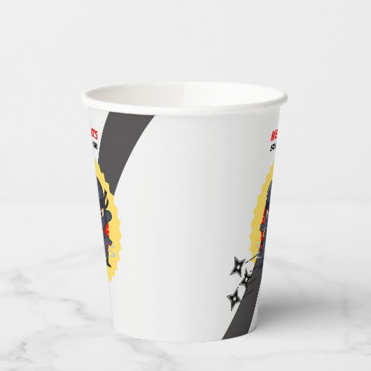 Ninja Karate Verjaardagsfeestje Aangepaste Naam Cu Papieren Bekers (Links)