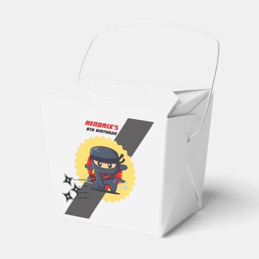 Ninja Karate Verjaardagsfeestje Custom Favor Box Bedankdoosjes (Voorkant Zijde)